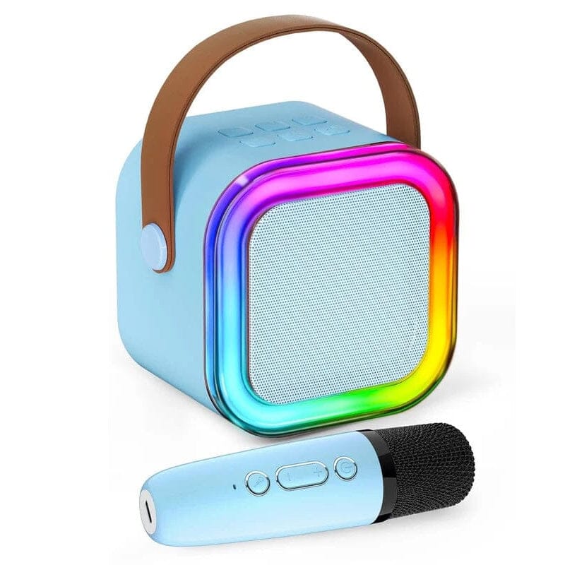 Mini karaoke seade juhtmevabade mikrofonidega