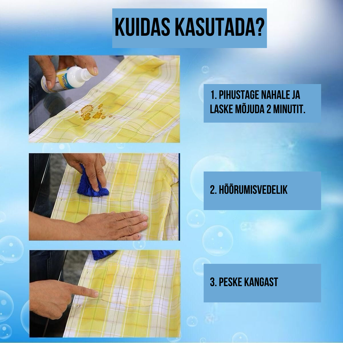 Plekieemaldaja kõikidele kangatüüpidele