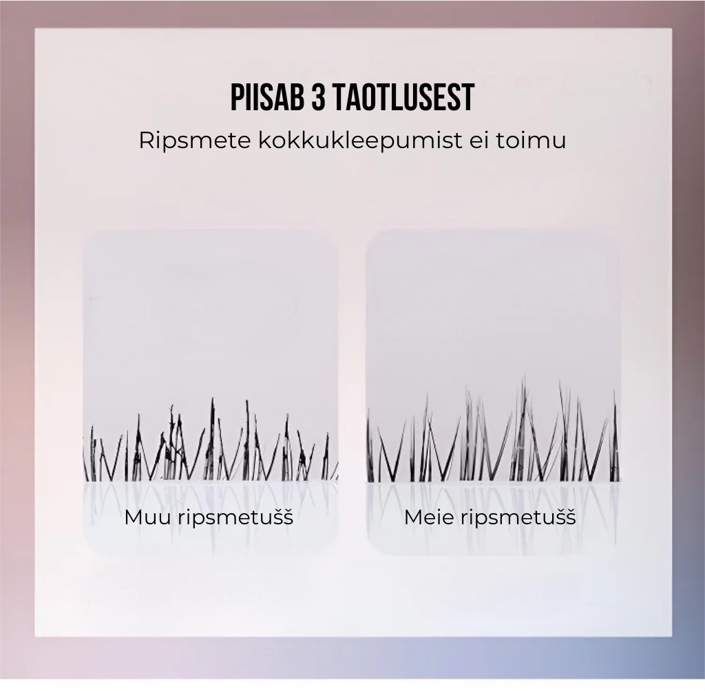 Veekindel, plekituks jääv ja kauakestev ripsmetušš