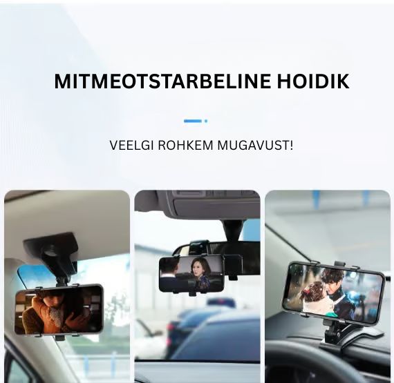 360 kraadi pöörlev autotelefoni hoidik