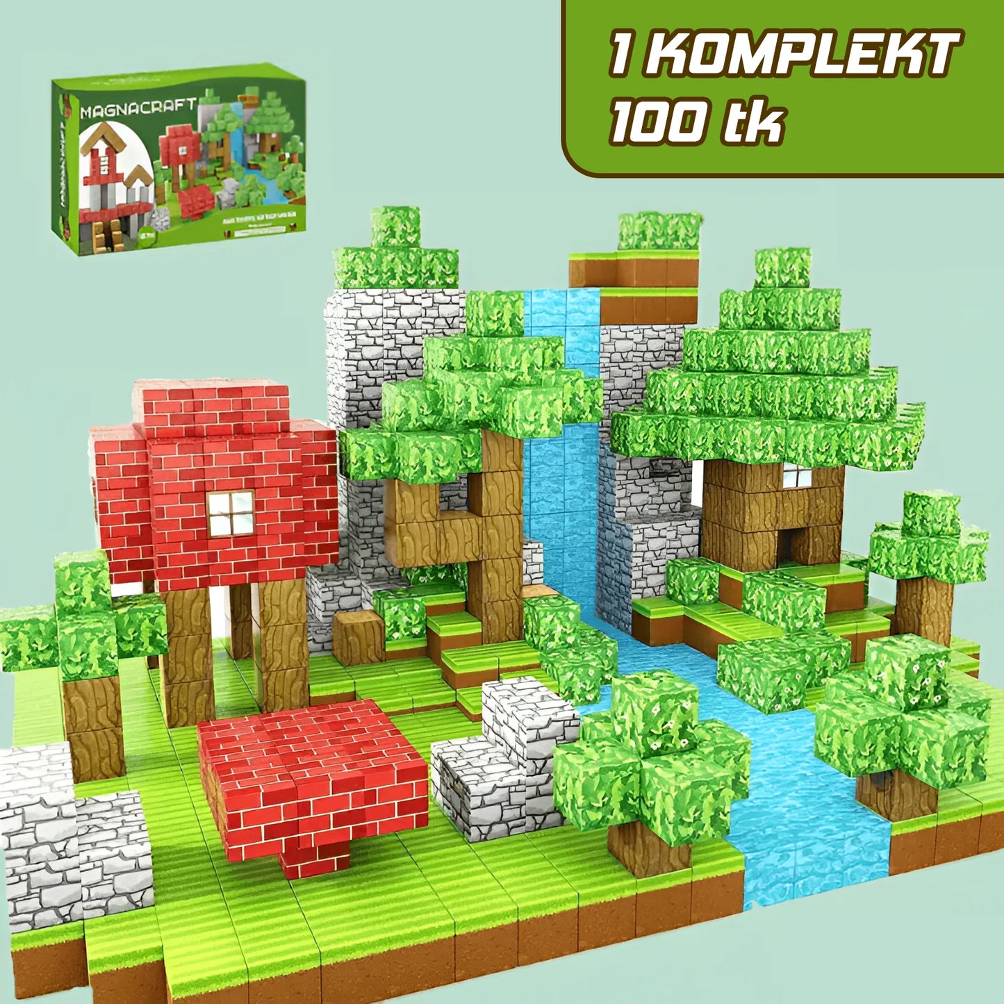 MiniCraft™ Magnetilised ehitusklotsid – õppimine ja loov mängimine