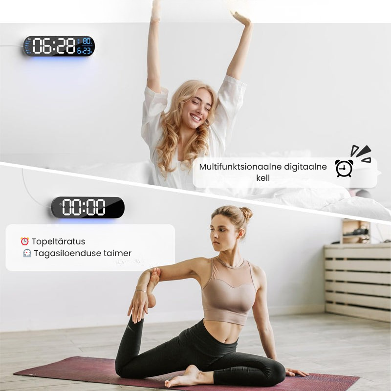 Mitmeotstarbeline LED-ekraaniga kell