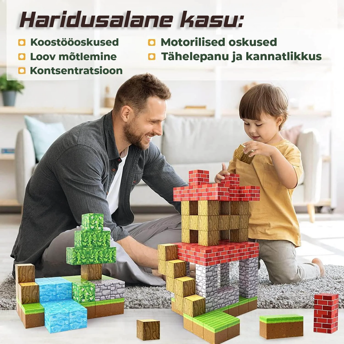 MiniCraft™ Magnetilised ehitusklotsid – õppimine ja loov mängimine