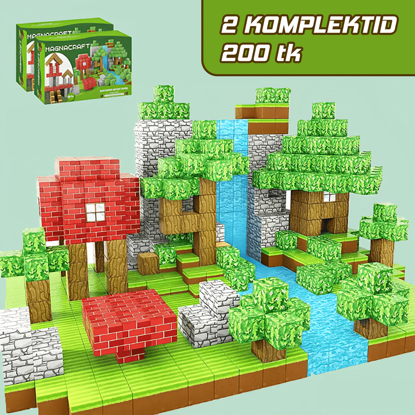 MiniCraft™ Magnetilised ehitusklotsid – õppimine ja loov mängimine