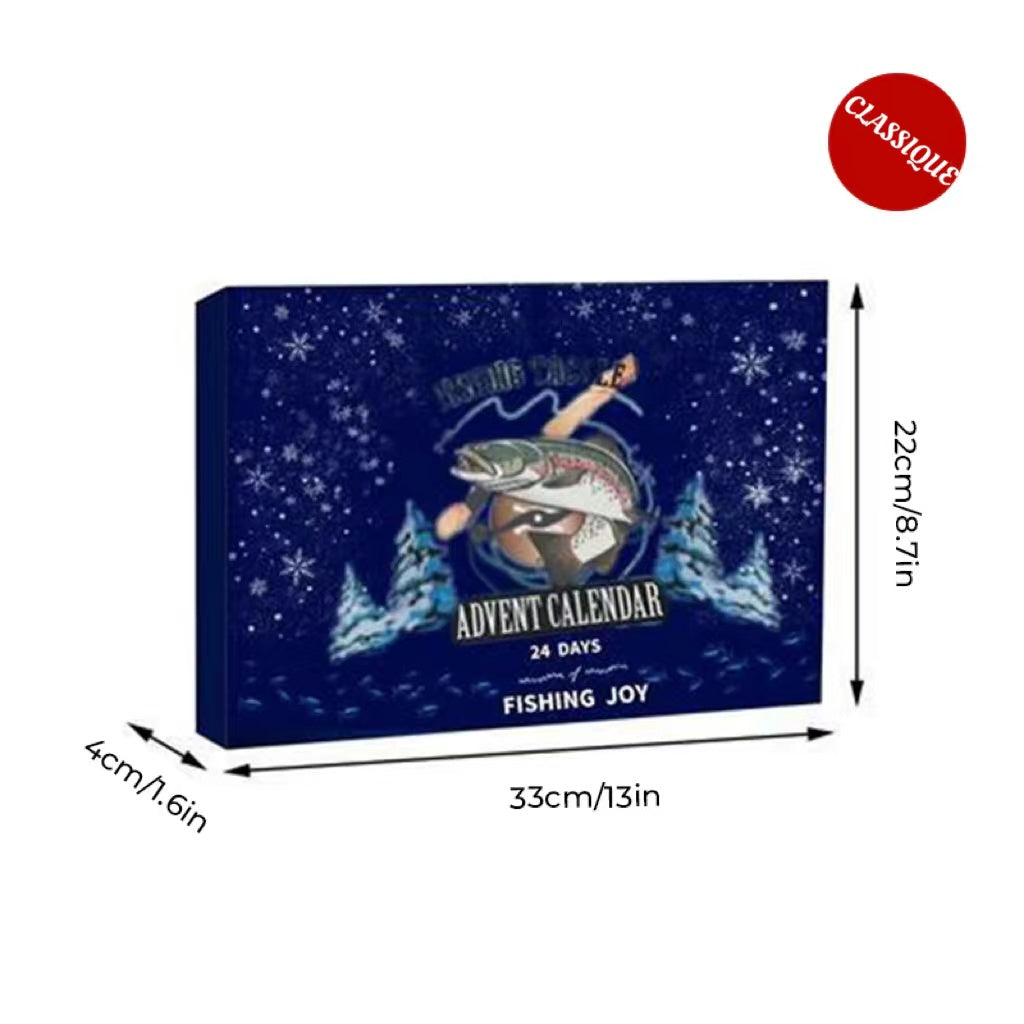 Kalapüügiriistade komplekt koos 24-päevase jõulukalendriga