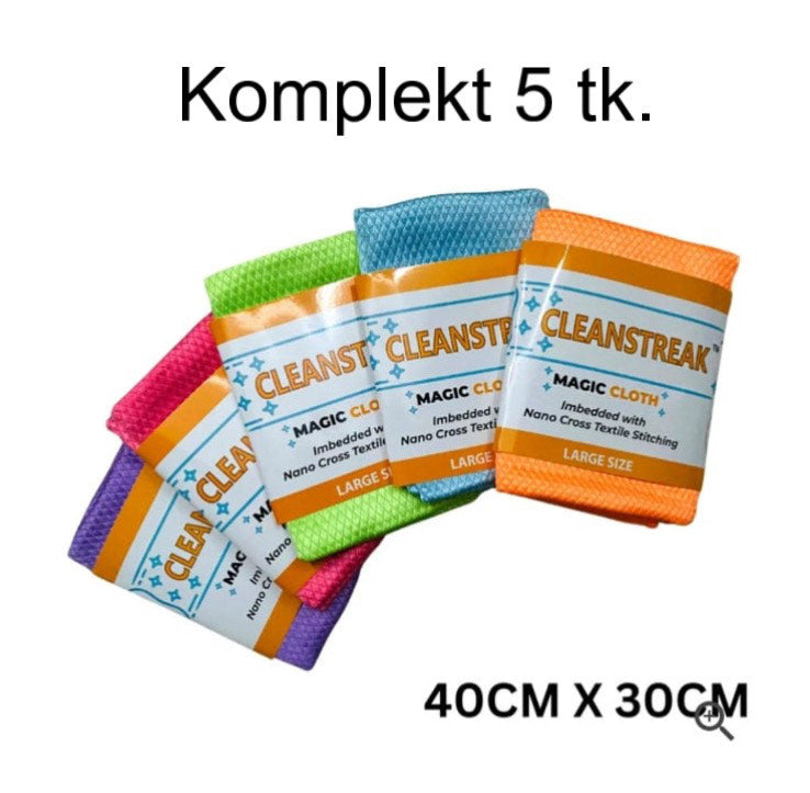 "Cleanstreak" puhastuslapid - korduvkasutatavad (5 tk.)