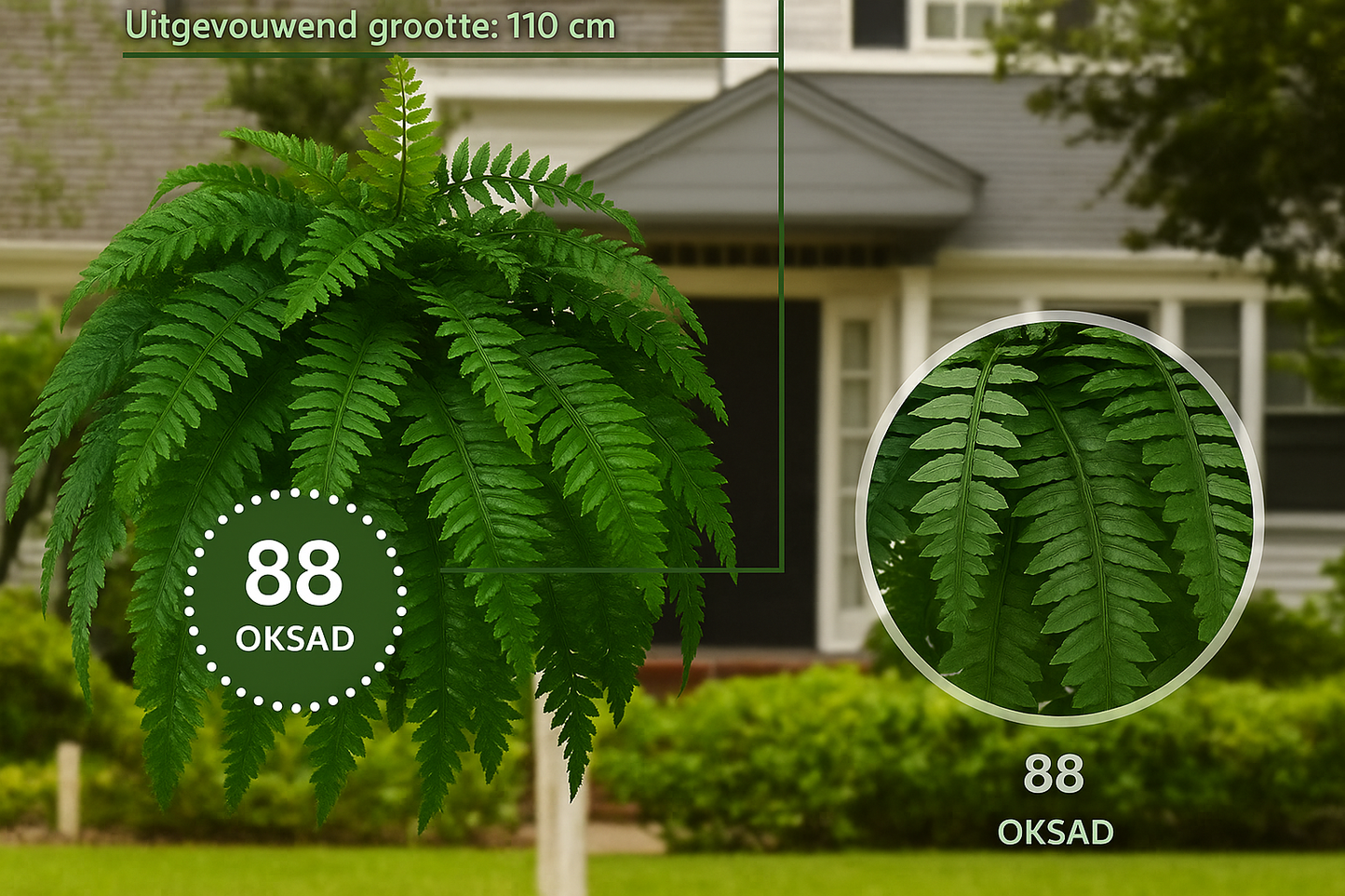 UV-kindel realistlik kunstlik Bostoni sõnajalg