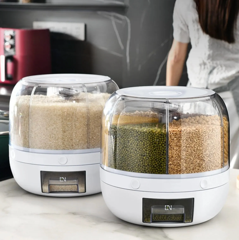 360° Pöörlev teraviljajaotur – tagab korrastatud ja tõhusa köögikorralduse