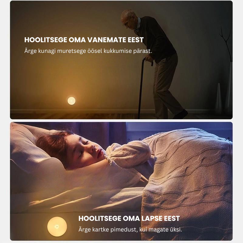 💡 Tark LED öölamp inimese liikumise anduriga