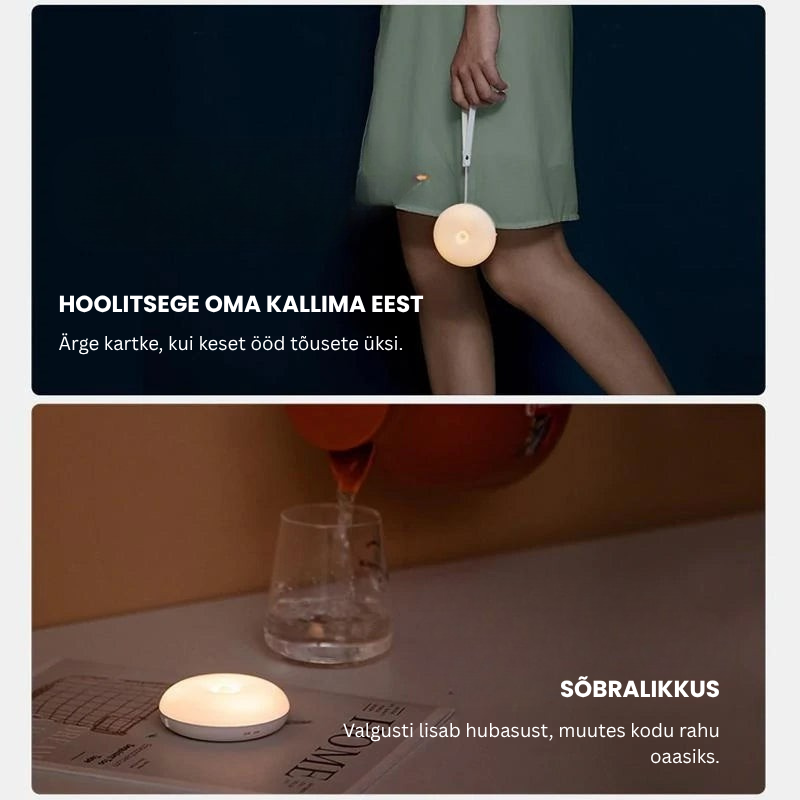 💡 Tark LED öölamp inimese liikumise anduriga