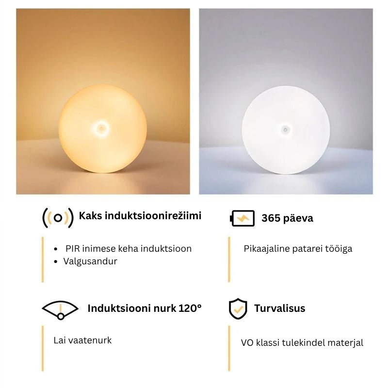 💡 Tark LED öölamp inimese liikumise anduriga