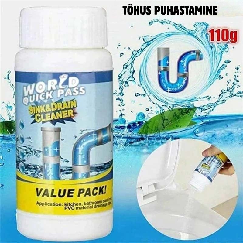 Võimas puhastusaine valamute ja torude jaoks