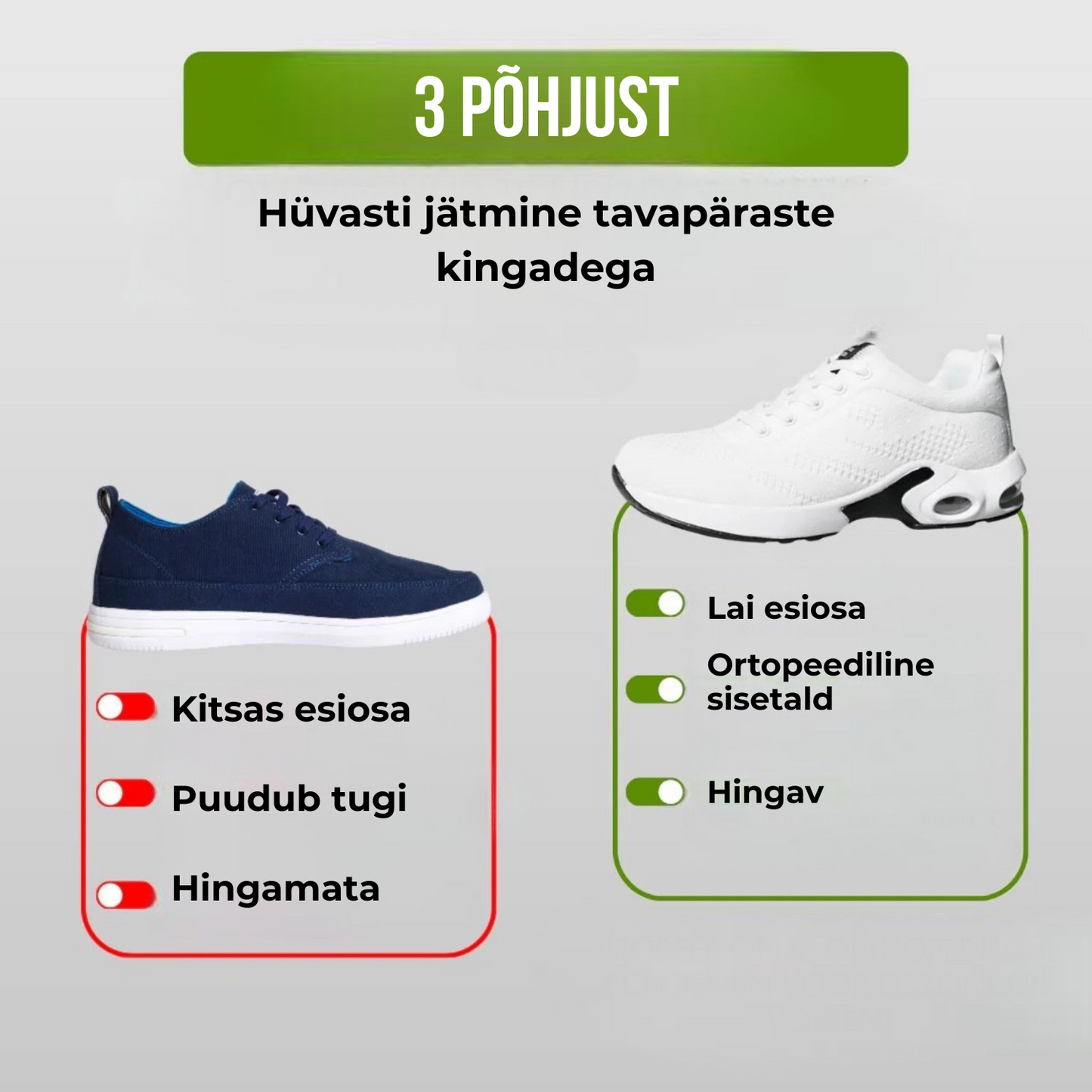 OrthoMove - Ergonoomilised valusündroomi vähendavad jalanõud