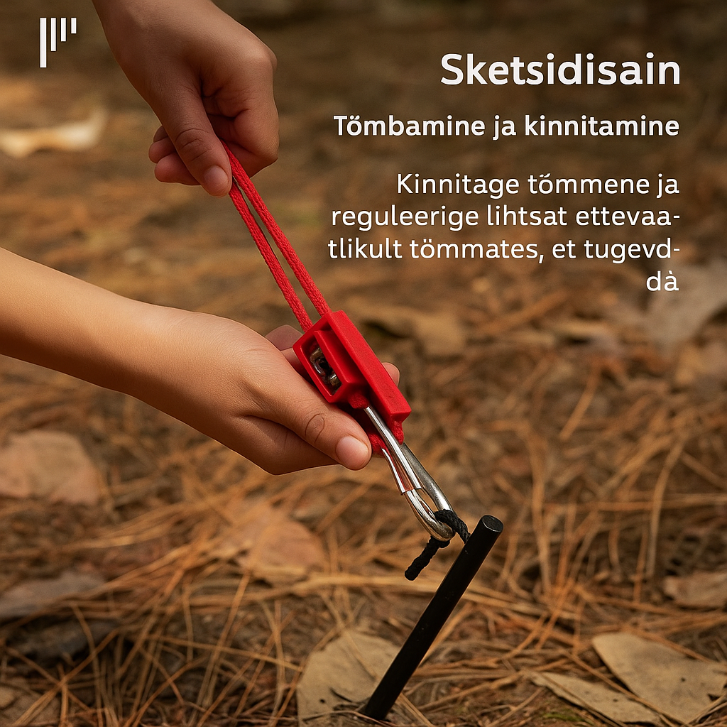 Reguleeritavad plokktõmbega konksud matkamiseks