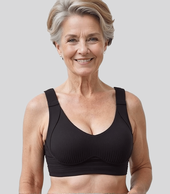 🎁 2025 MÜÜGILÕPP 🎁💕 Õrnalt triibuline õmblusteta rinnahoidja W-tugevdusega – mugavus ja stiil ühes!