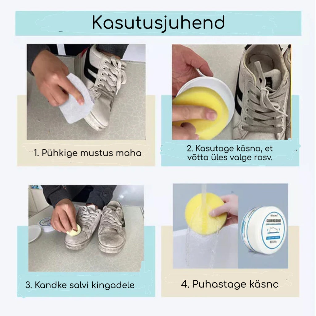 Valgete jalatsite valgenduskreem