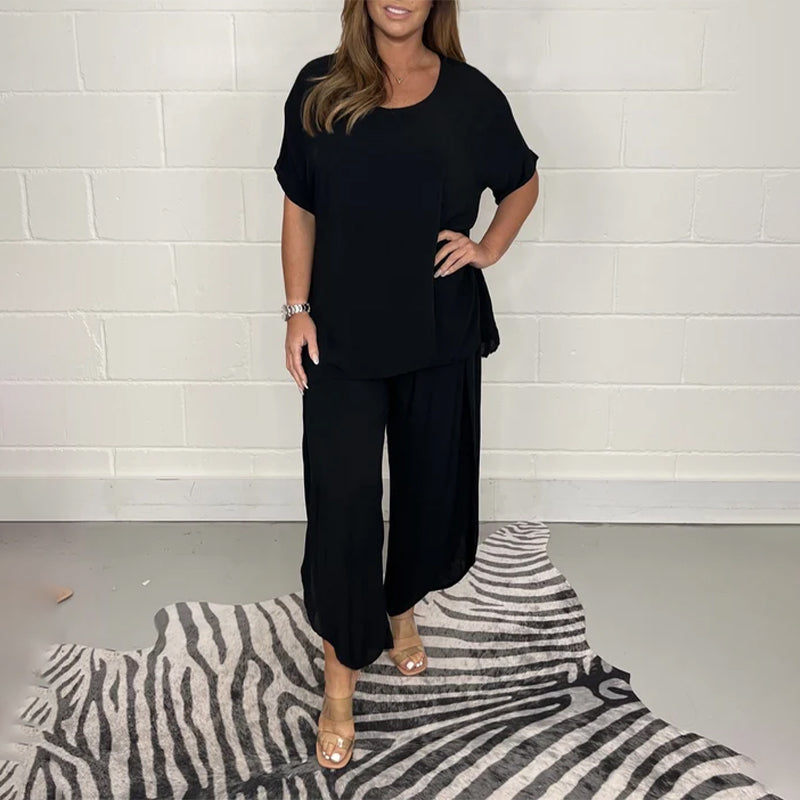 Kaheosaline ühevärviline vabaajakostüüm