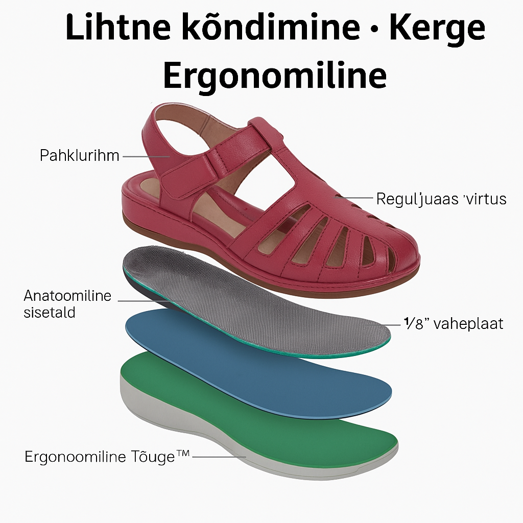 Kerged ortopeedilised nahksandaalid – kõrgeim kvaliteet