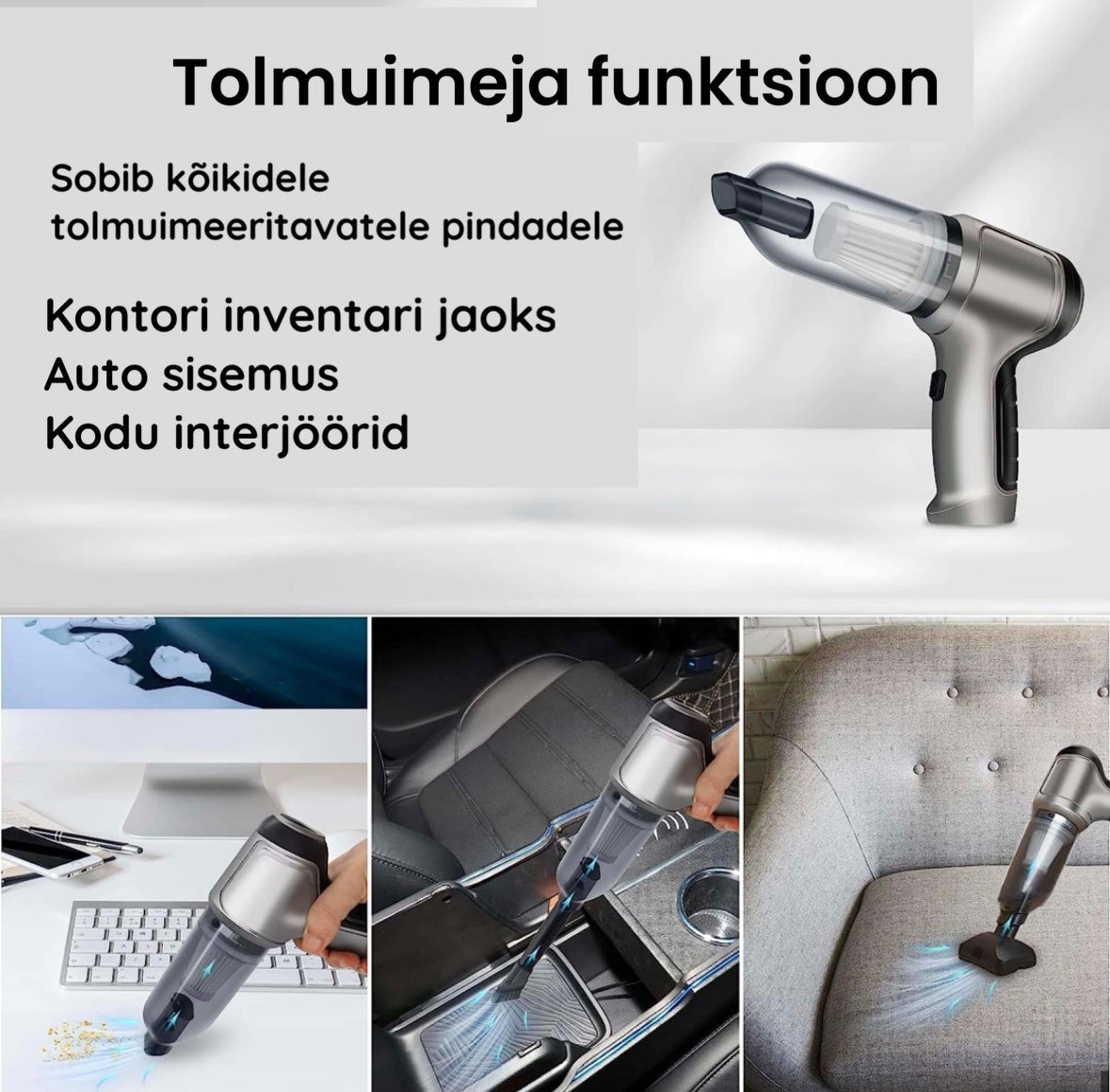 Võimas 60W juhtmevaba minitolmuimeja