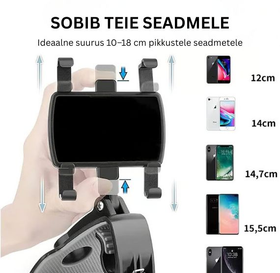 360 kraadi pöörlev autotelefoni hoidik