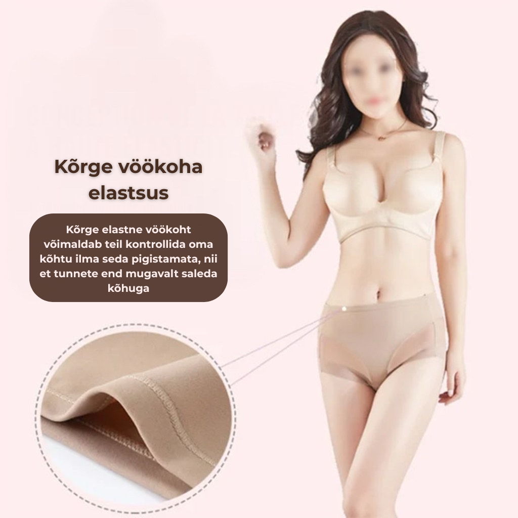 Õmblusteta püksikud kõrge vöökohtaga (komplekt 4 tk)