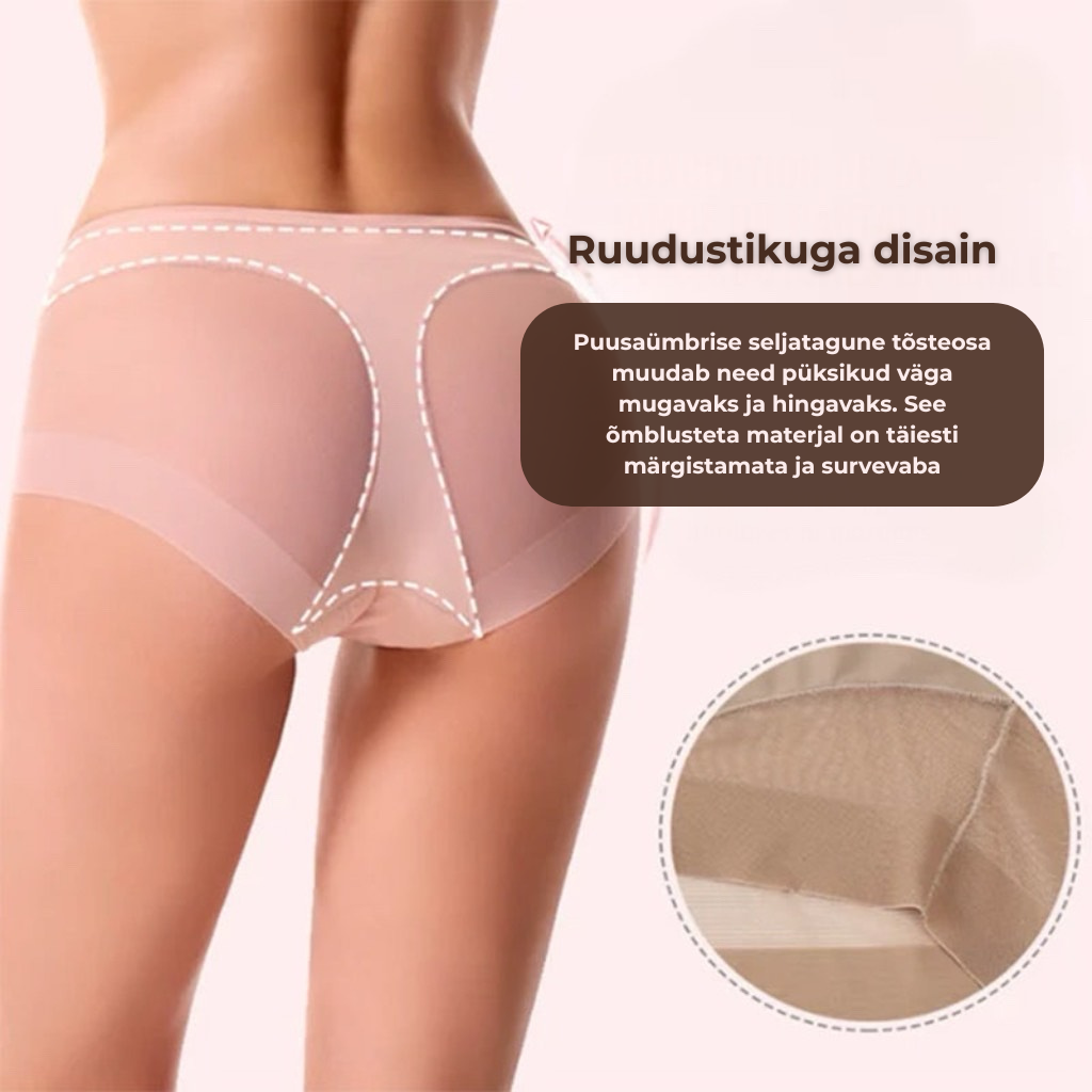 Õmblusteta püksikud kõrge vöökohtaga (komplekt 4 tk)