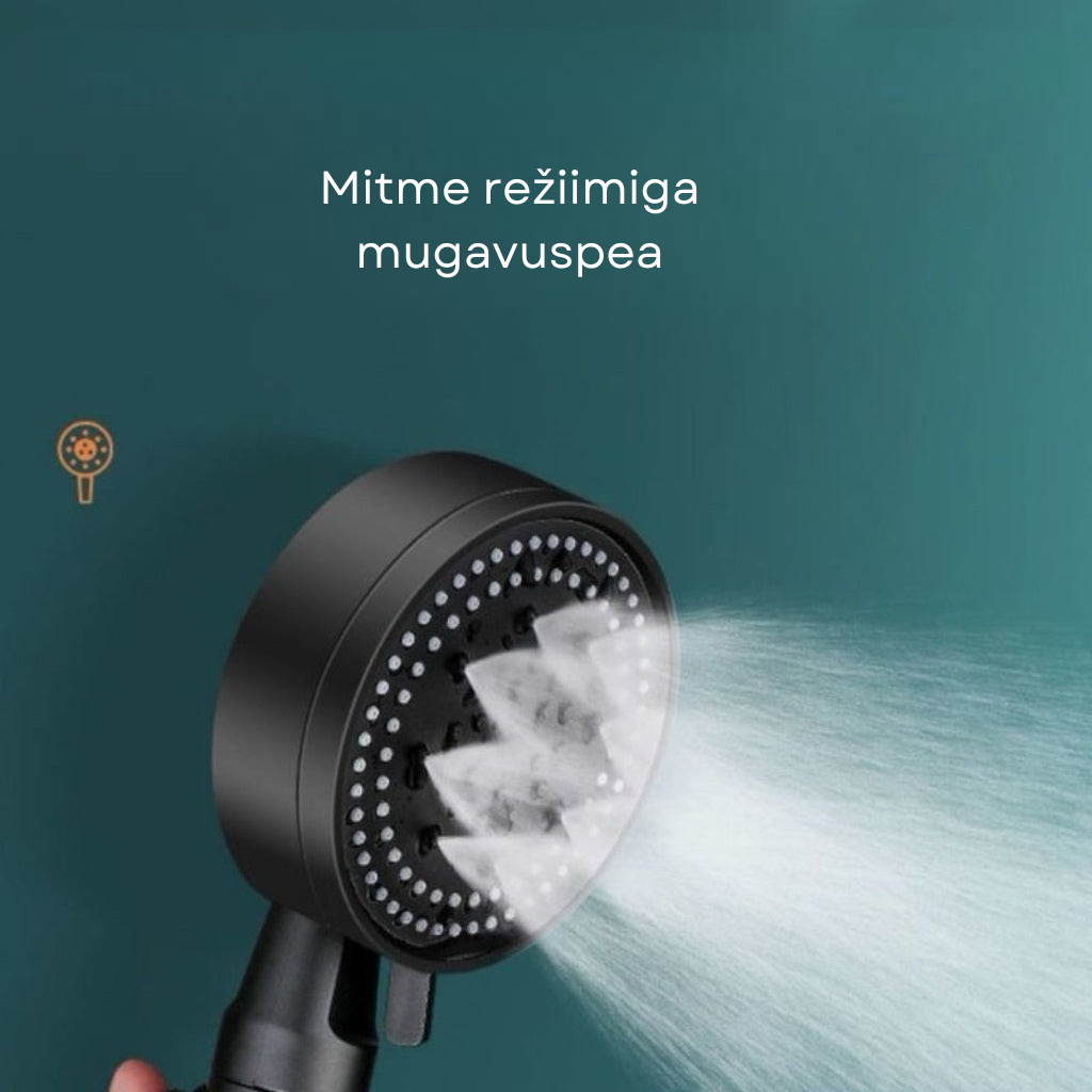 Võimsa veevoolu dušiotsik