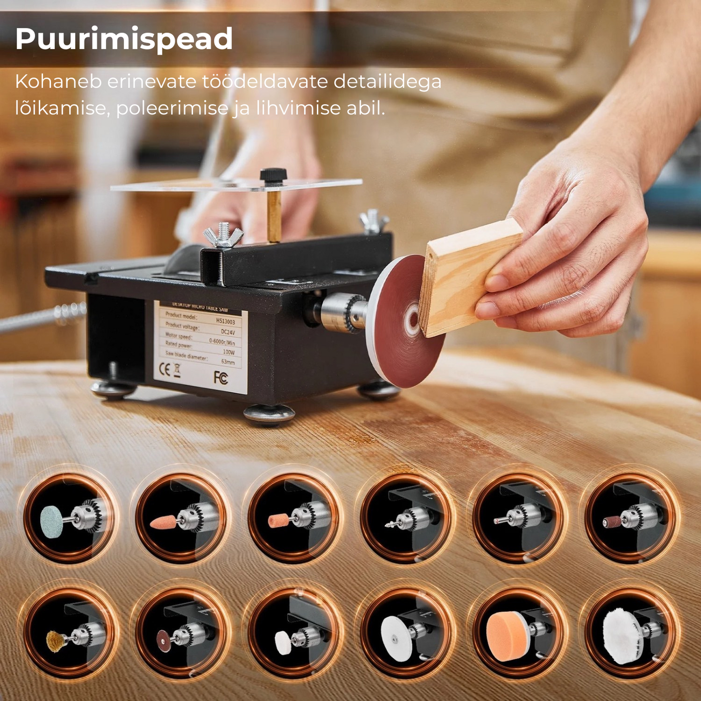 Mini multifunktsionaalne lauasaag