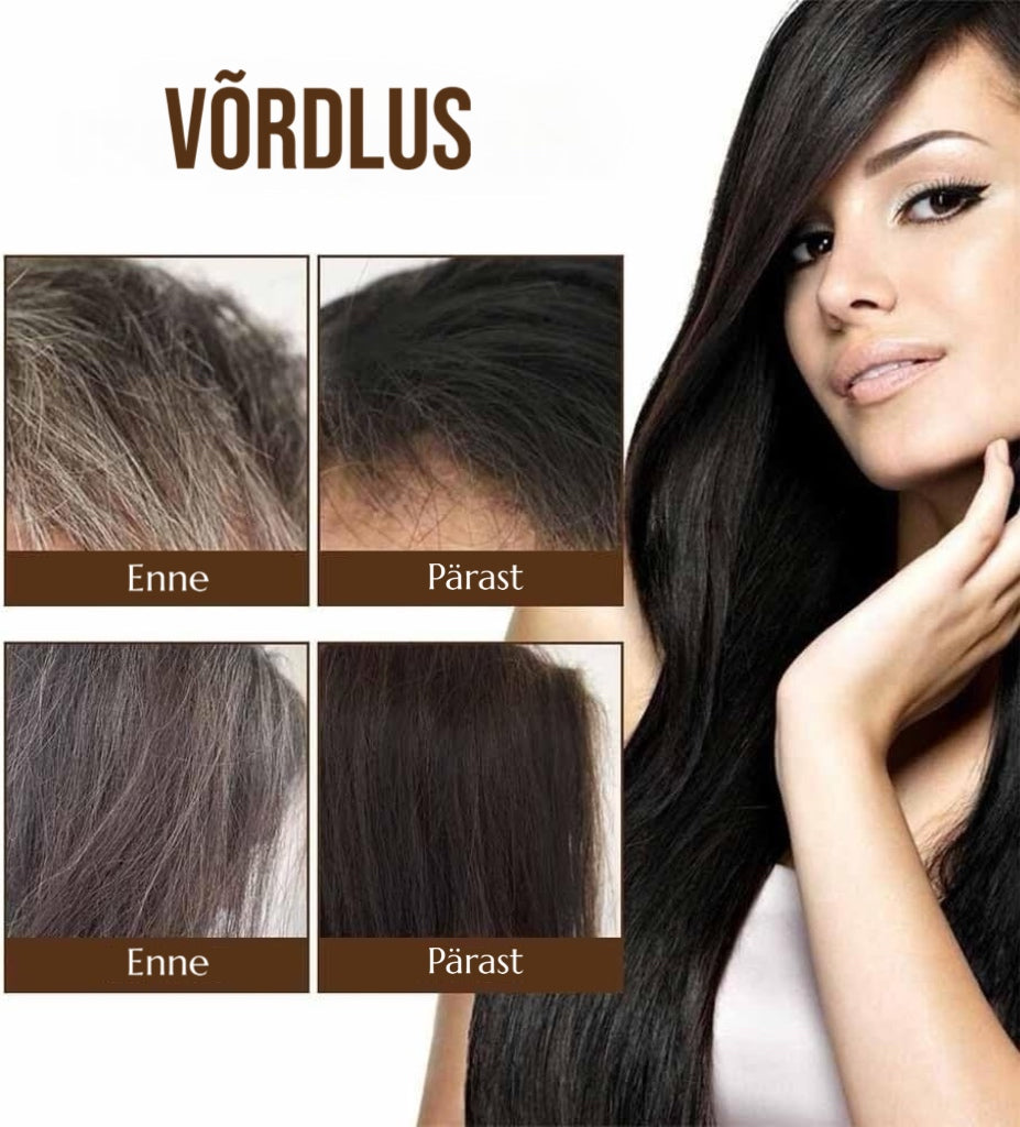 Ayurveda juuste värvimise šampoon "Delight": ohutu värv, ilma kõrvaltoimeteta!