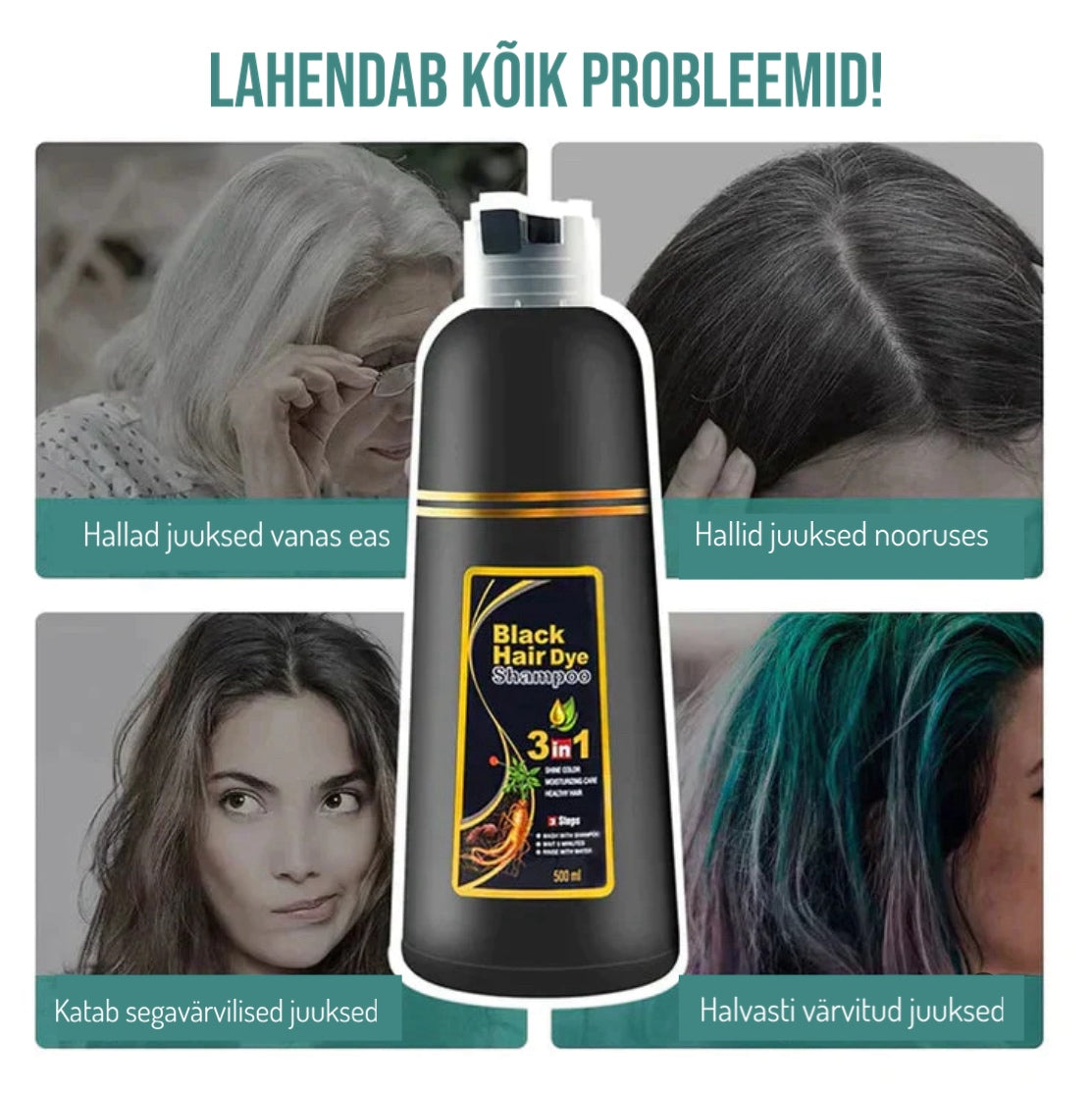 Ayurveda juuste värvimise šampoon "Delight": ohutu värv, ilma kõrvaltoimeteta!