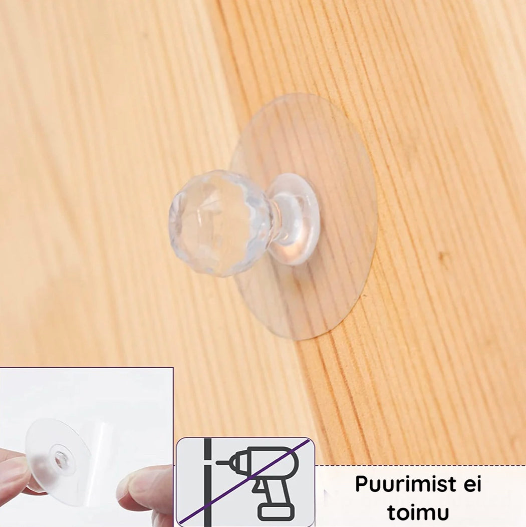 Läbipaistev kleepuv käepide