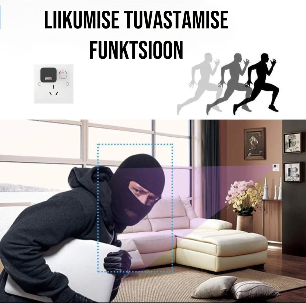 1080P HD salajane minikaamera, mis on sisse ehitatud laadijasse