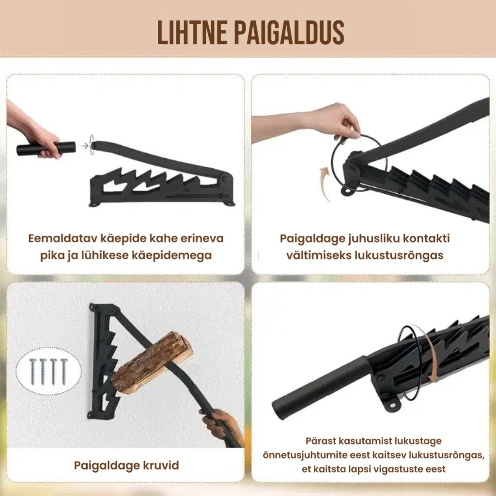 Seinale paigaldatav puulõhkuja