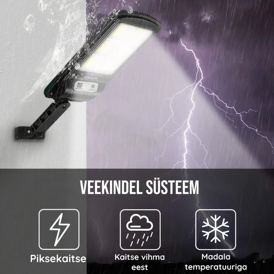 Päikeseenergial töötav LED valgusti liikumisanduriga