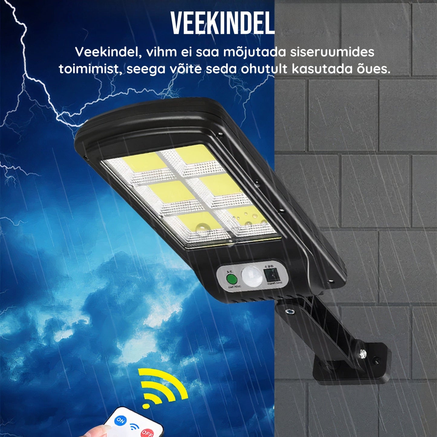 Päikeseenergial töötav LED valgusti liikumisanduriga