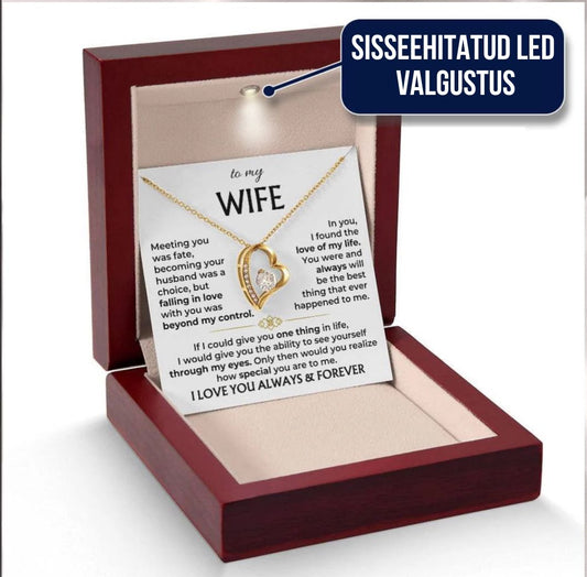 Minu naisele - Ma armastan sind alati ja igavesti - Kinkekomplekt ilusate sõnadega