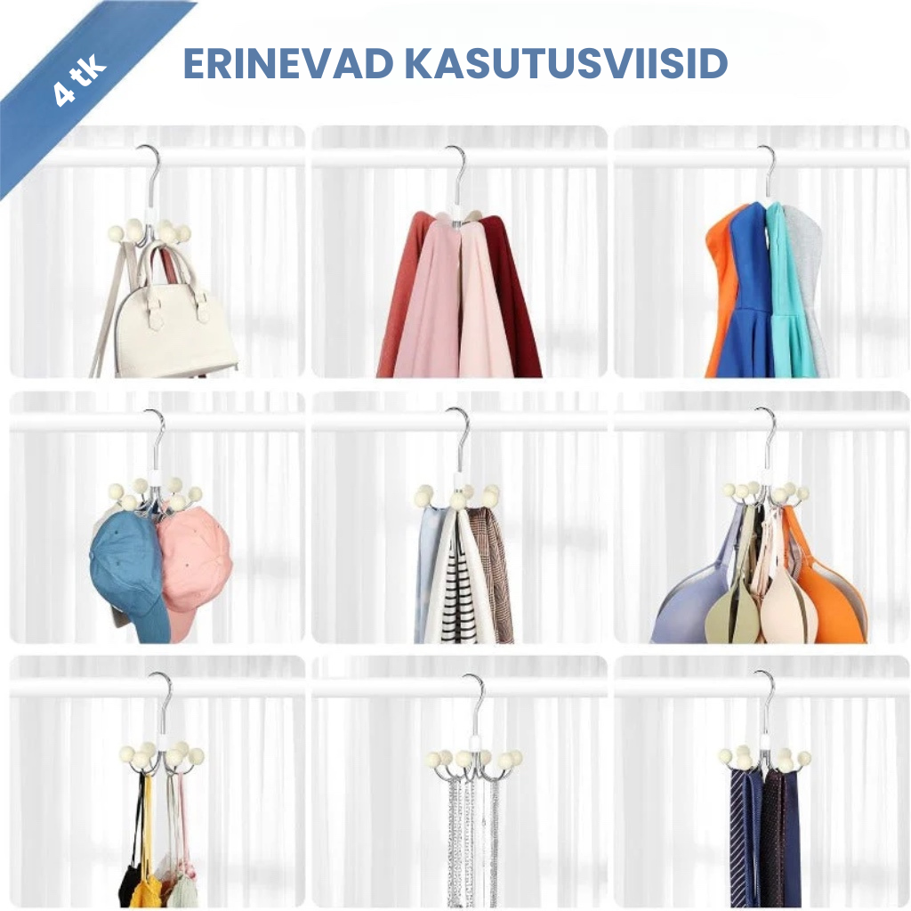 360° pöörlev džemprite ja käekottide hoidik