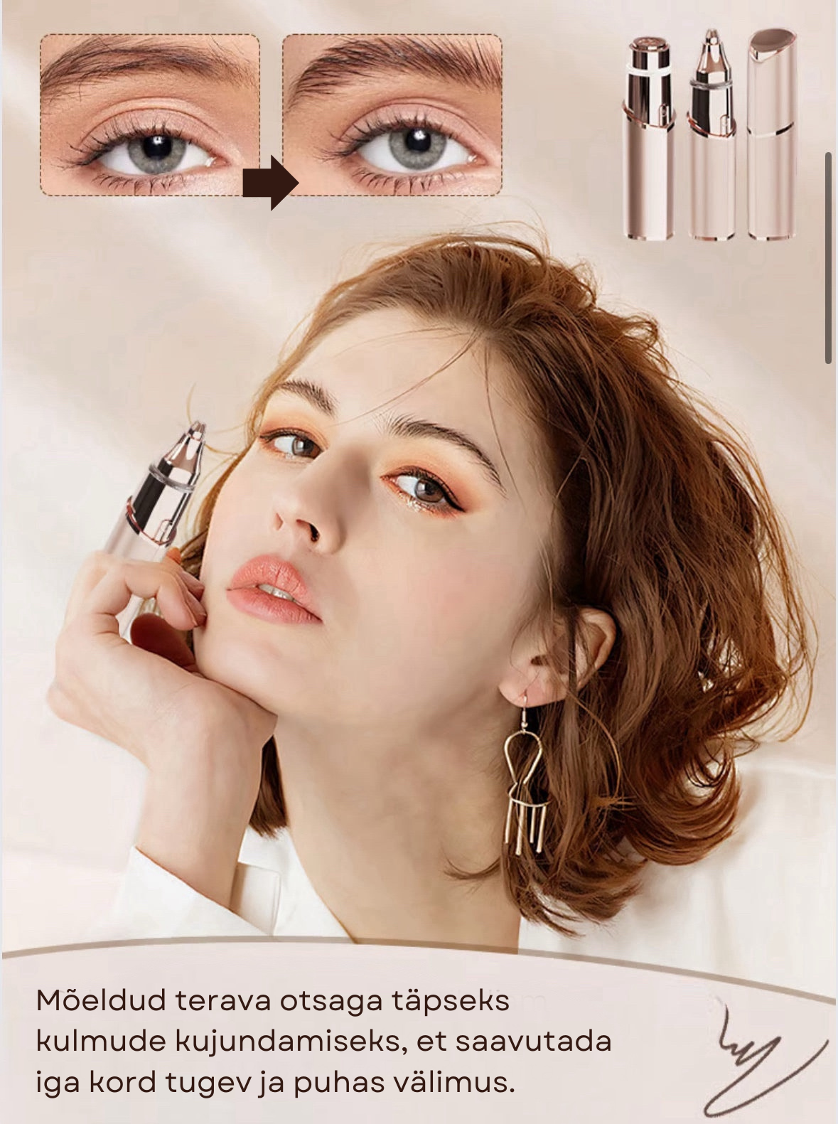 2-ühes elektriline kulmu- ja karvade eemaldamise seade