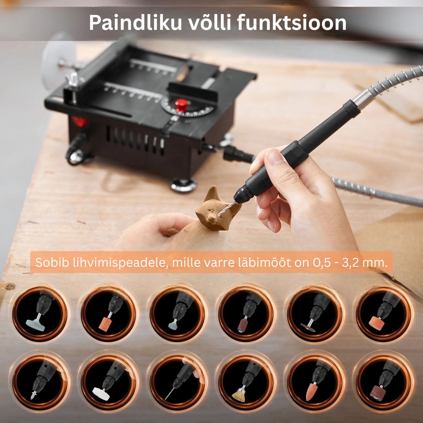 Mini multifunktsionaalne lauasaag