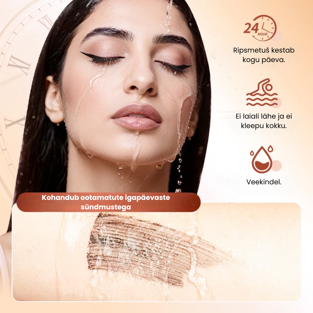 Pikendav veekindel ripsmetušš – rikastatud kiududega, mis annavad intensiivse kaare ja loomuliku tulemuse ilma tükikesteta 💄👁️