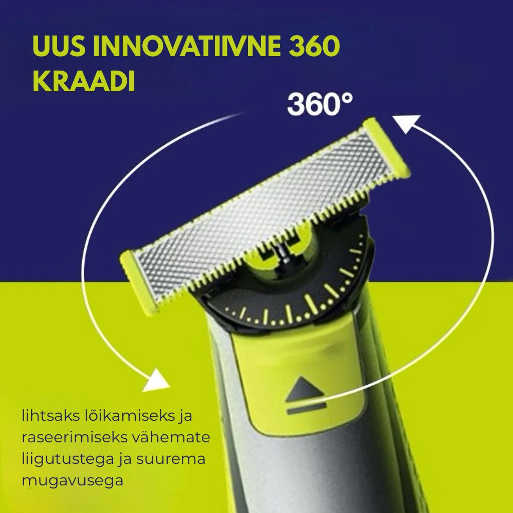 360° Flex Blade – professionaalne mitmefunktsionaalne meeste USB-trimmer