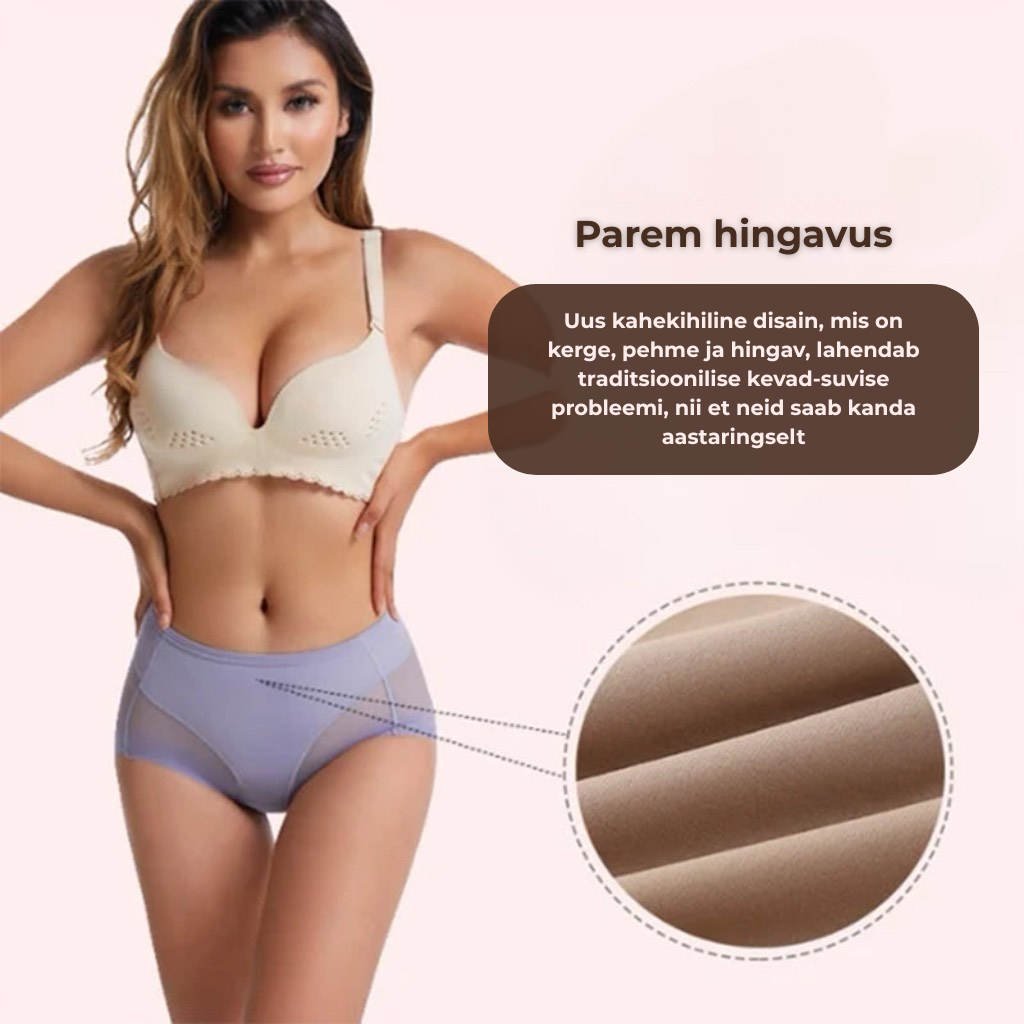 Õmblusteta püksikud kõrge vöökohtaga (komplekt 4 tk)