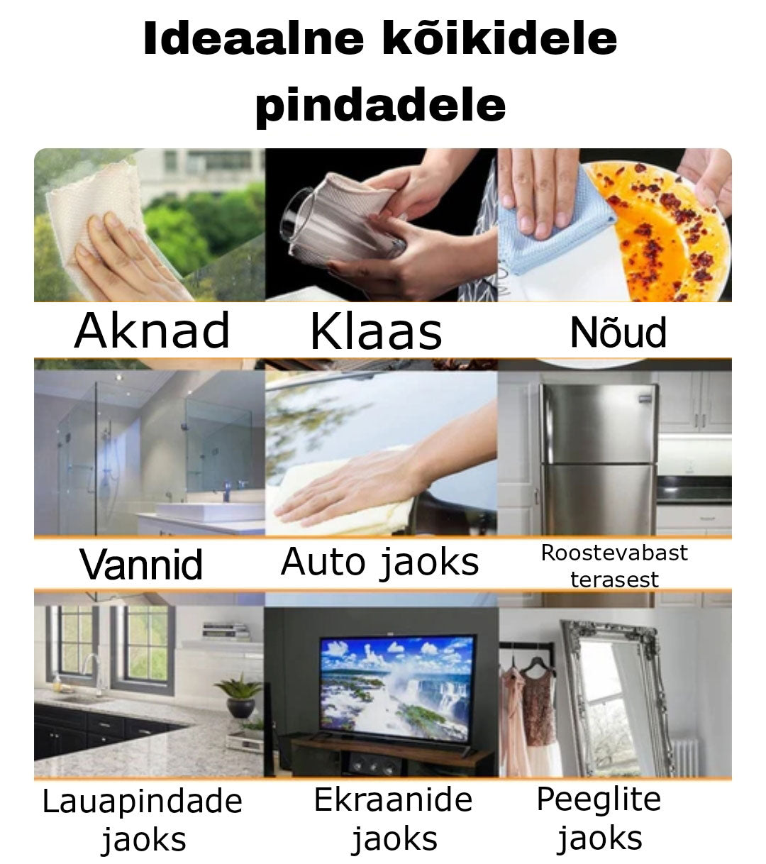 "Cleanstreak" puhastuslapid - korduvkasutatavad (5 tk.)