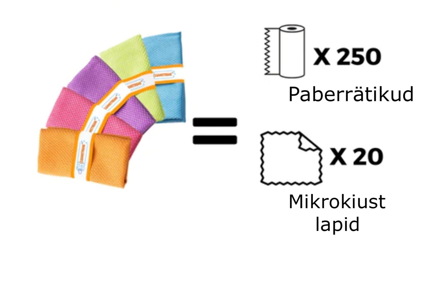 "Cleanstreak" puhastuslapid - korduvkasutatavad (5 tk.)
