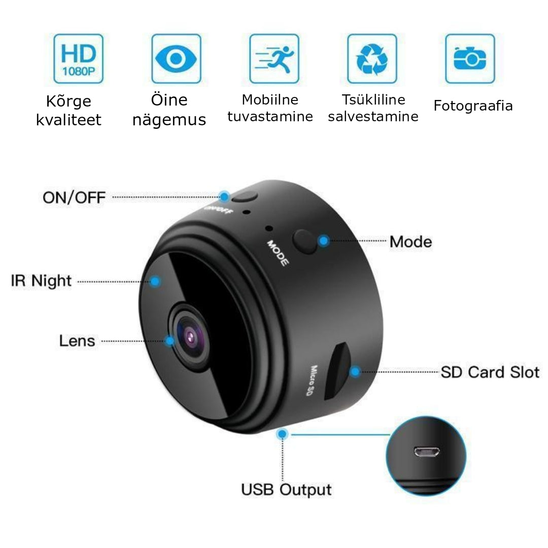1080p magnetiline WiFi minikaamera