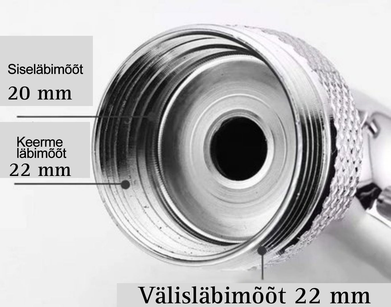 180° pööratav segisti otsik