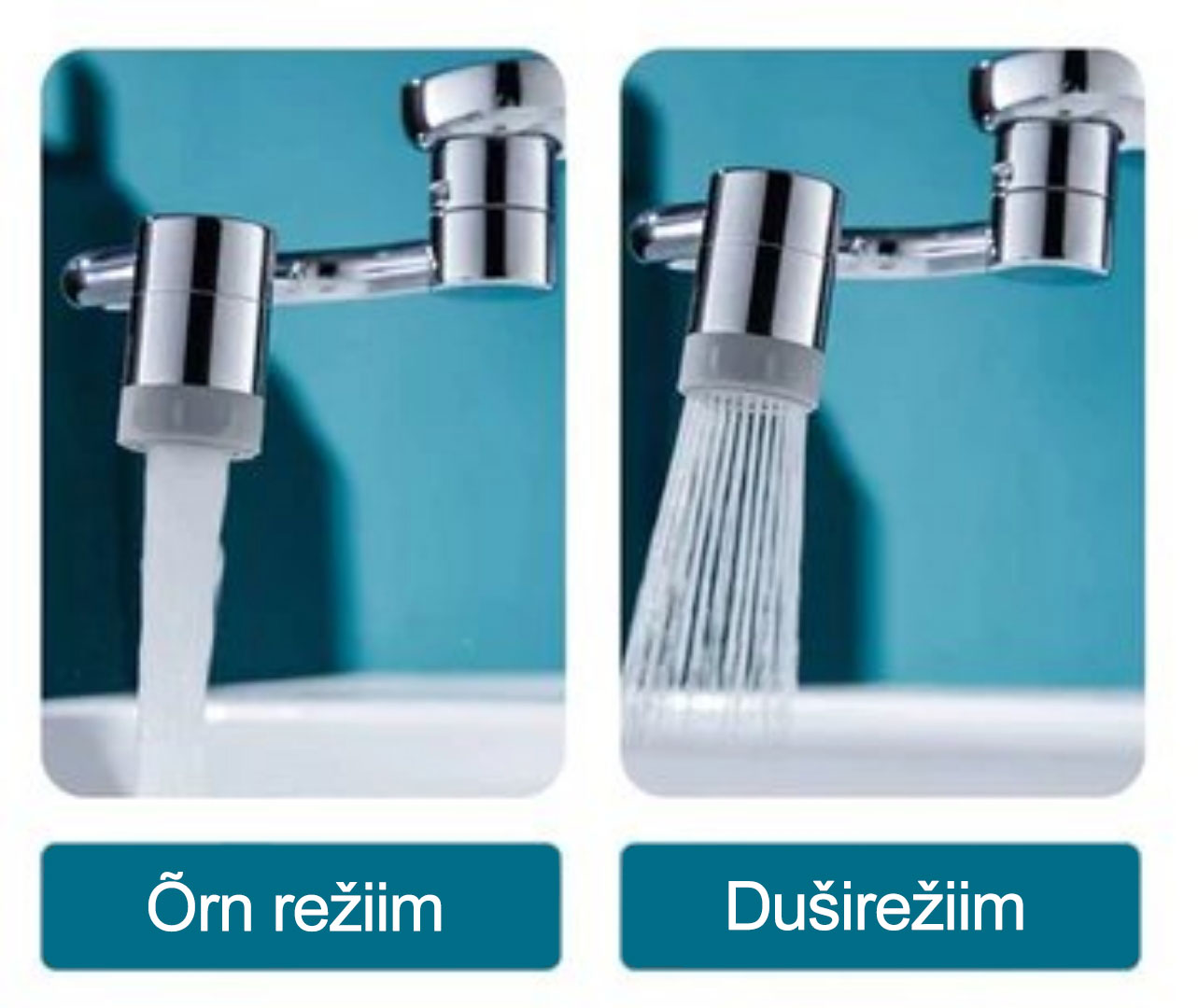 180° pööratav segisti otsik