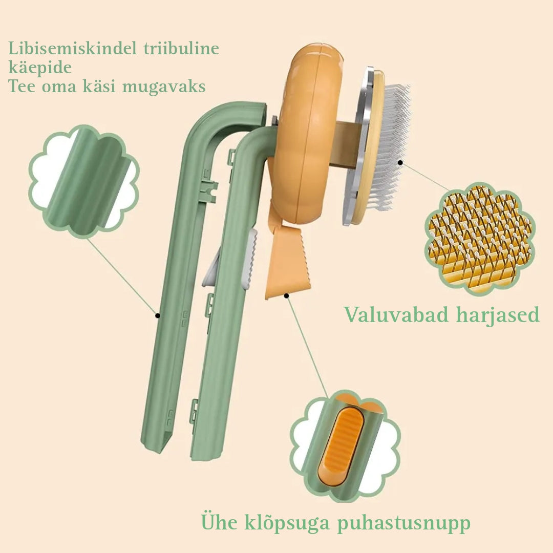 Isepuhastuv lemmiklooma massaažihari