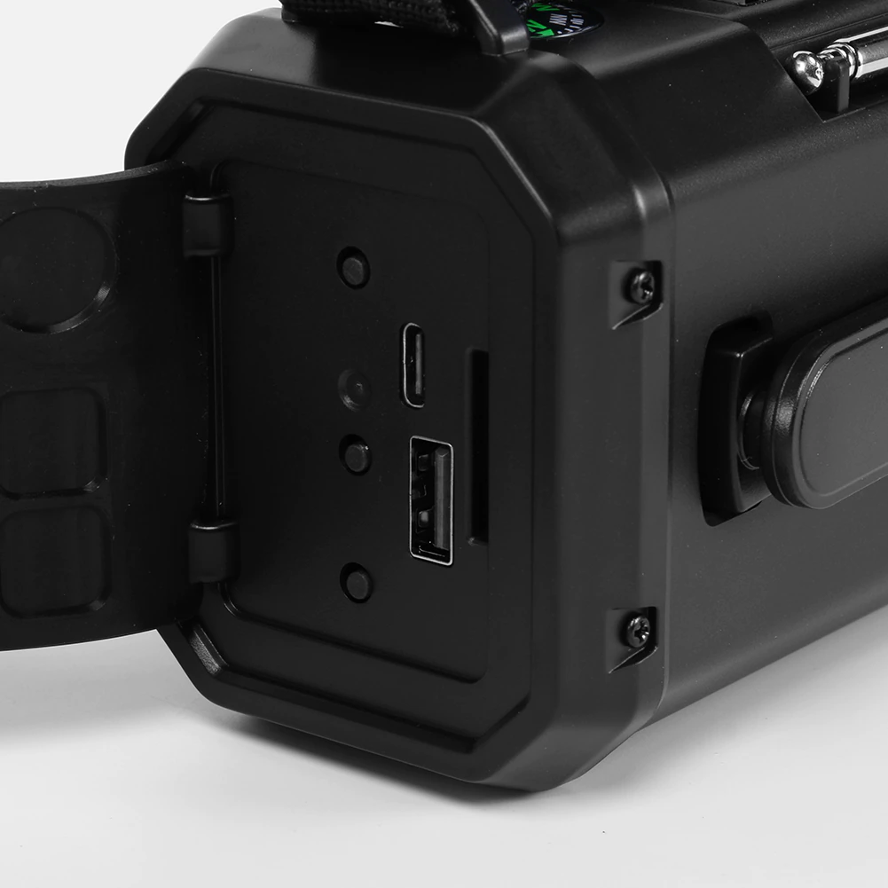 Avariiraadio – 10 000 mAh sisseehitatud akuga, taskulambi ja käsigeneraatoriga