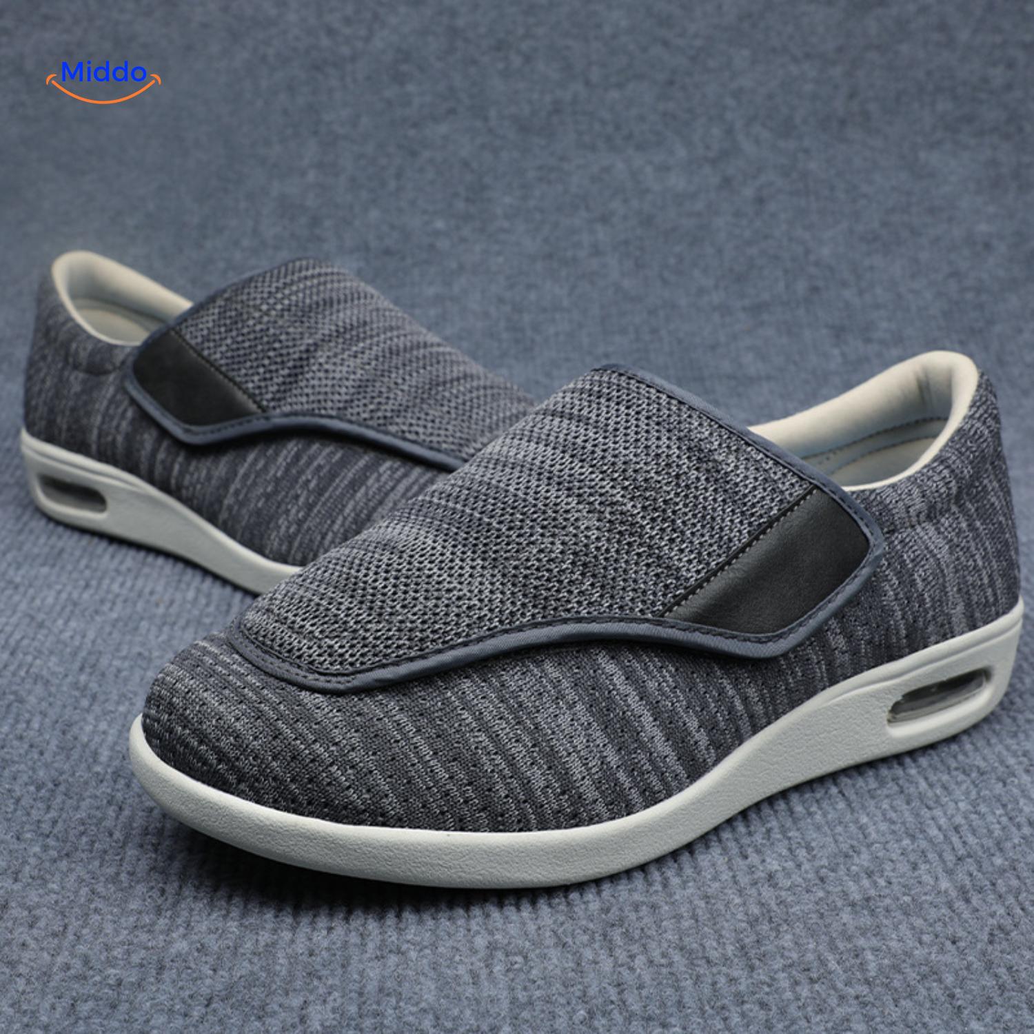 Trendstep schoenen donkergrijs met klittenbandsluiting middo.nl